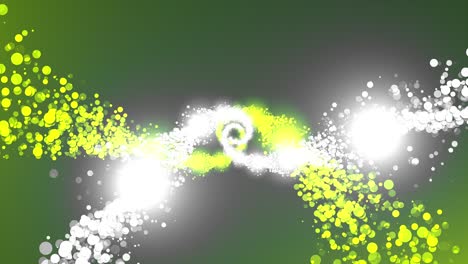 girando en una espiral de partículas brillantes. renderización 3d de partículas de rotación, fondo generado por computadora