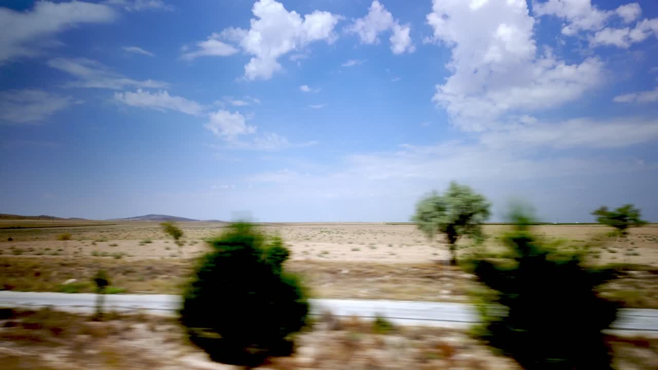 Scenic Drive Through Arid Landscape