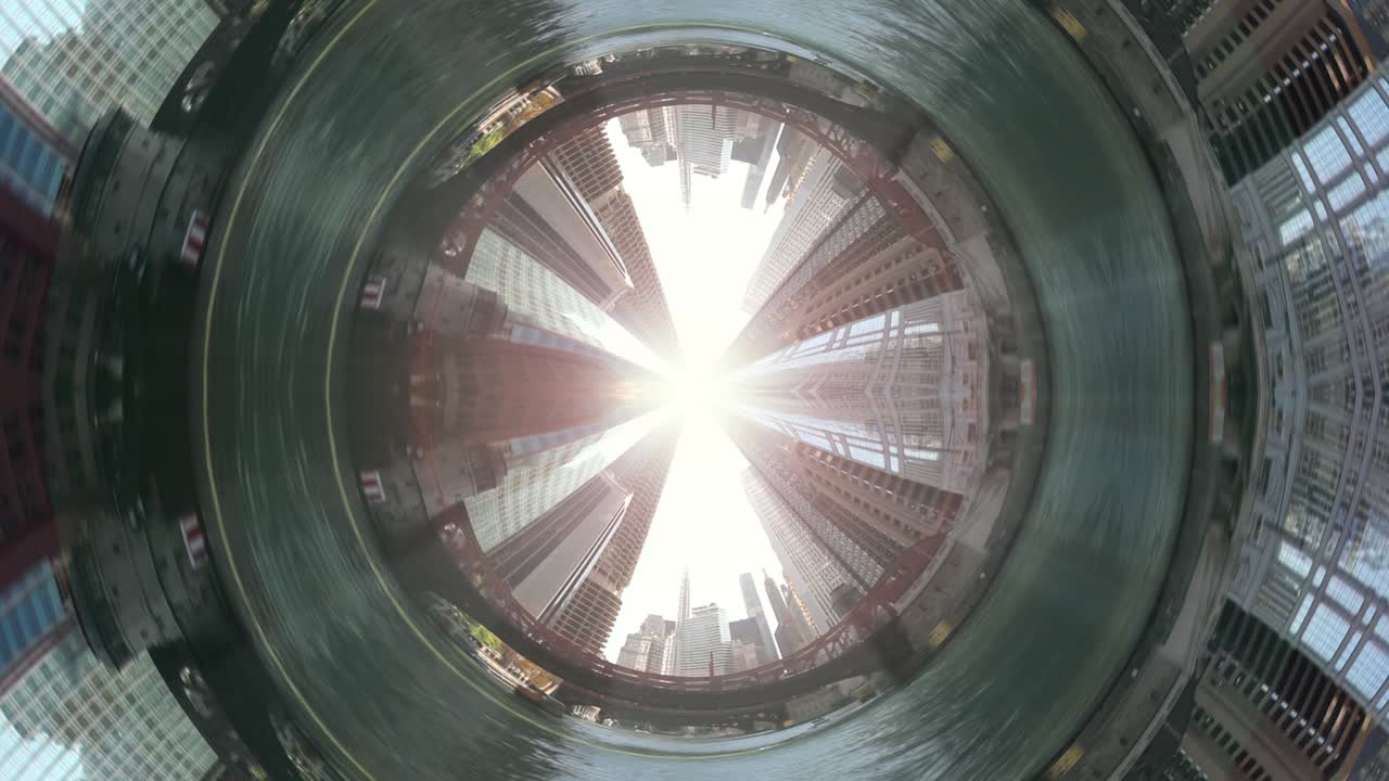 도시 강 투어의 전망 구부림