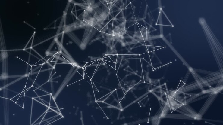 Animazione astratta 3D 4K. Incredibile sfondo per l'apertura del titolo per video didattici scientifici, tecnologici, medici, digitali, di rete, web, di formato, di canale e di trasmissione