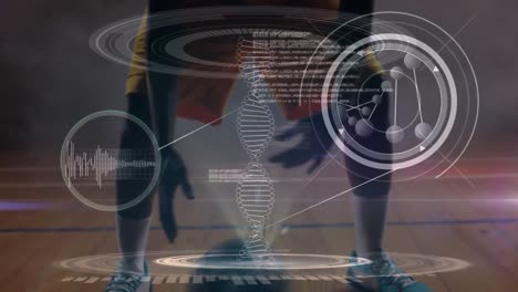 Moving-3D-DNA-with-basketball-player-playing