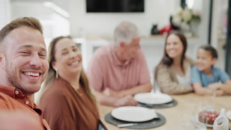 happy family dinner