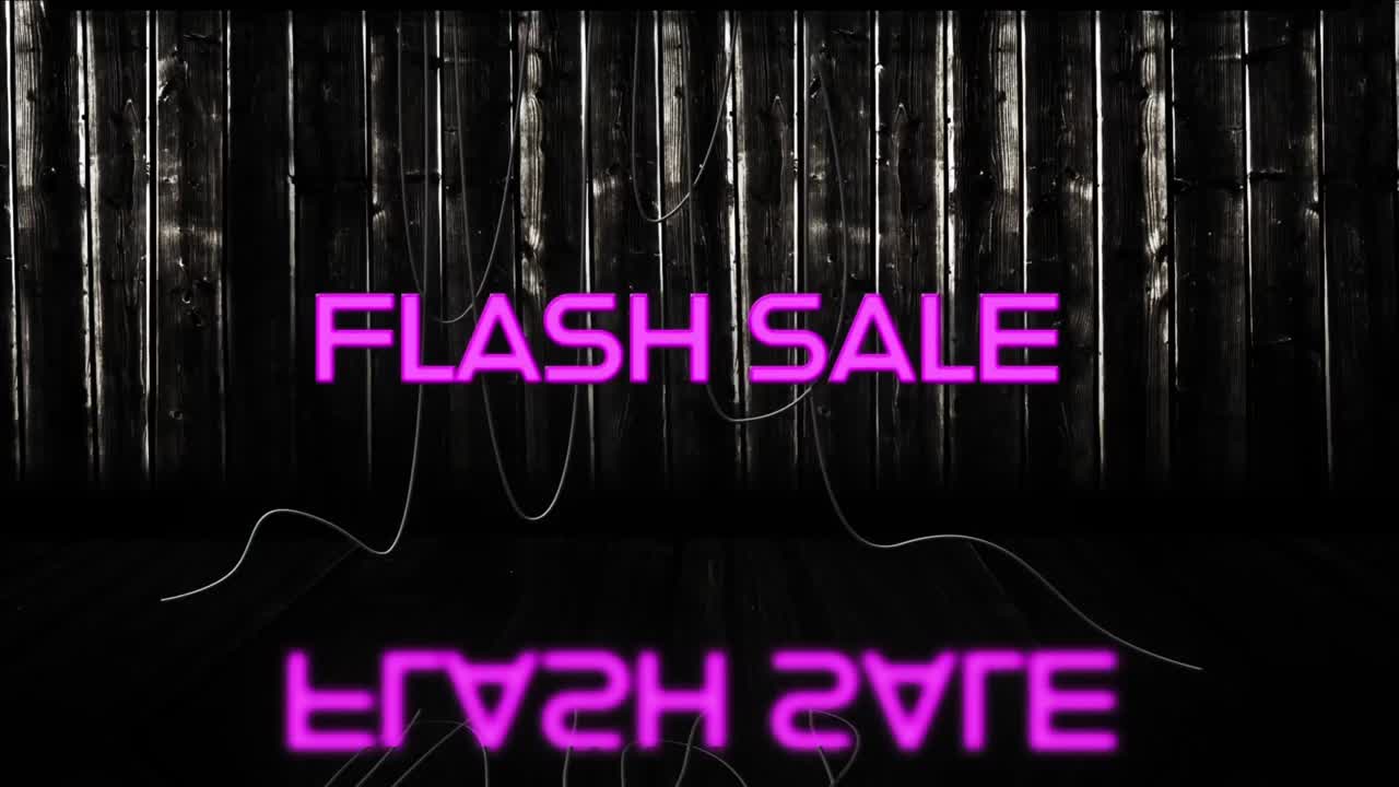분홍색 네온 플래시 판매 텍스트