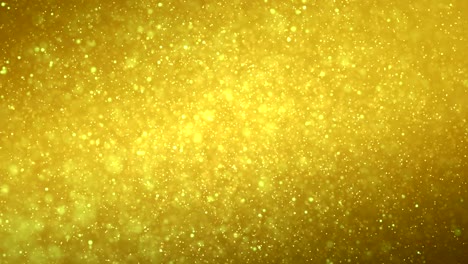 navidad brillo digital chispas partículas doradas bokeh fluyendo sobre fondo dorado, como beber burbujas de champán movimiento, vacaciones xmas festivo feliz año nuevo evento