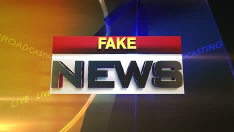 fake news with circles elements in news studio
