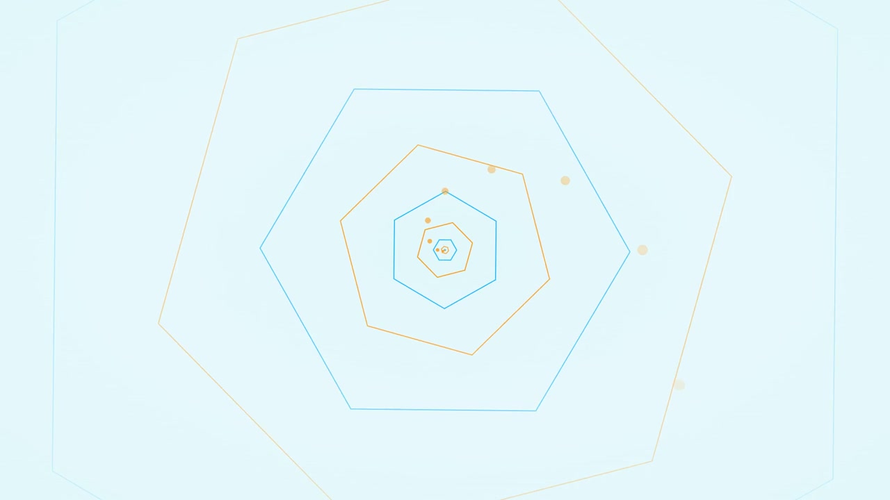 Abstract Geometric Animation of Pulsing Hexagons