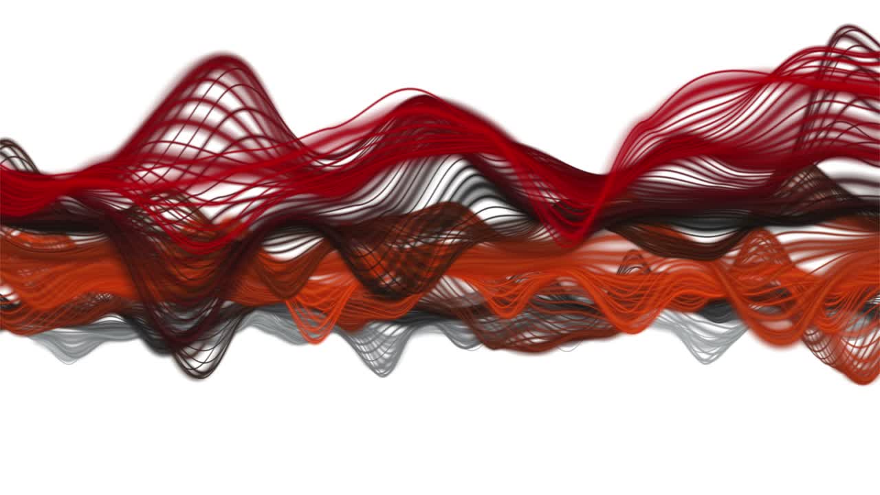 천천히 움직이는 입자 파동 물체와 텍스트를위한 공간, 4096x2304 루프 4k