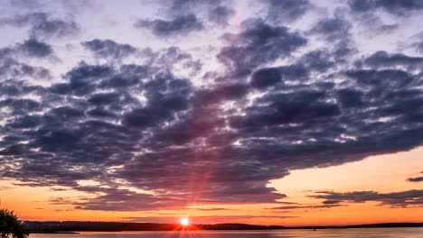 sunset time lapse beautiful evening landscape video loop