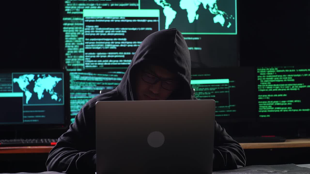 Hacker in action