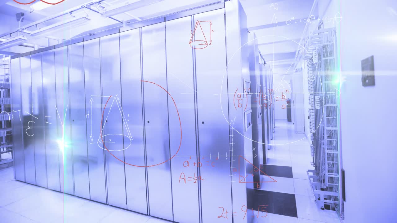 서버  ⁇ 에서 다채로운 수학 방정식과 다이어그램의 애니메이션