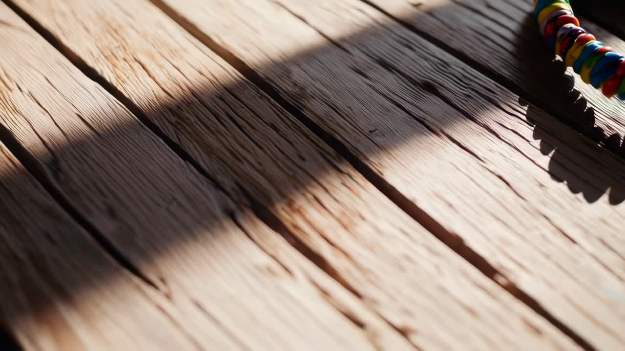 Colorful Beaded Bracelets on Wooden Background