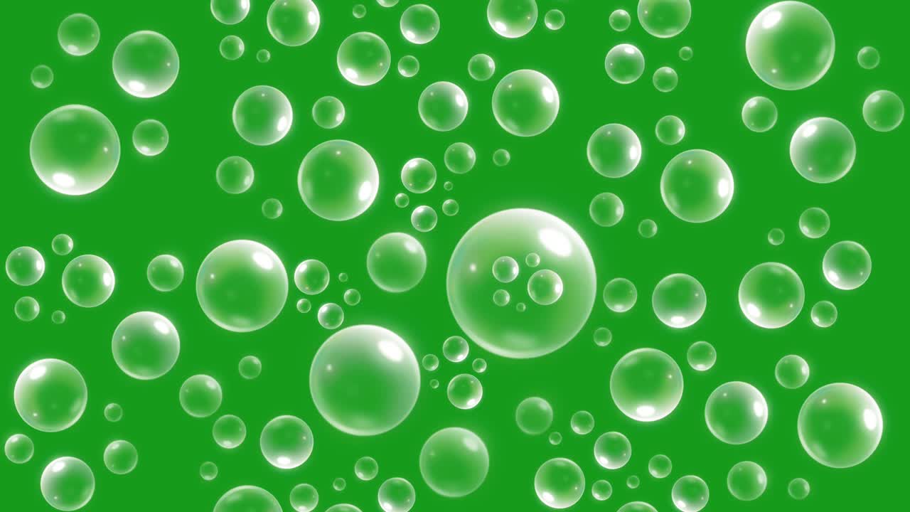 비누 거품 녹색 화면 모션 그래픽