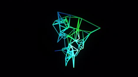 estructura abstracta del plexo azul forma animación 3d. formas digitales y científicas para visualizar datos. realidad virtual. carga de hologramas. interfaz futurista de comandos de naves espaciales. bucle sin costuras