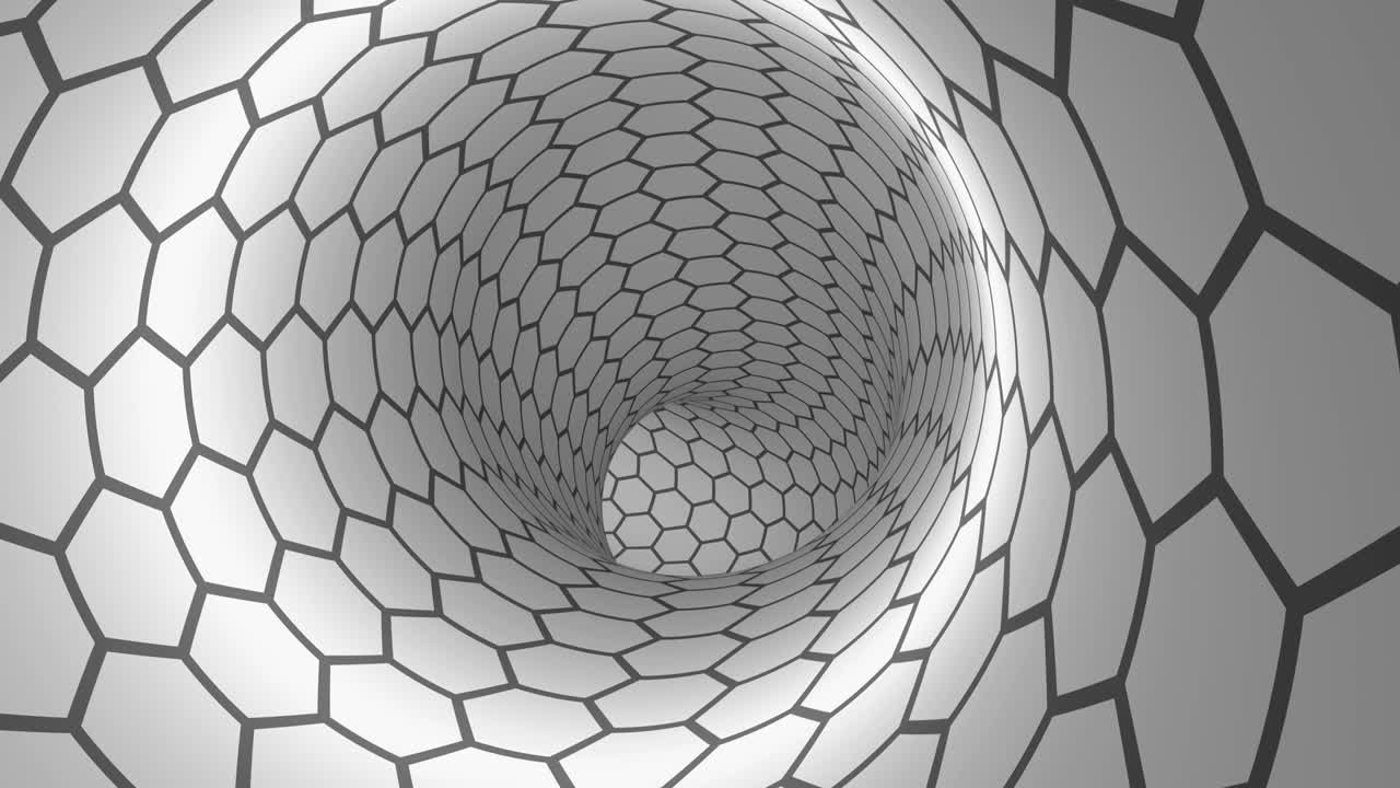 la cámara se mueve en el túnel.