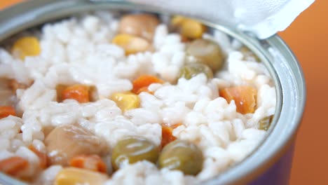 canned rice with mixed vegetables