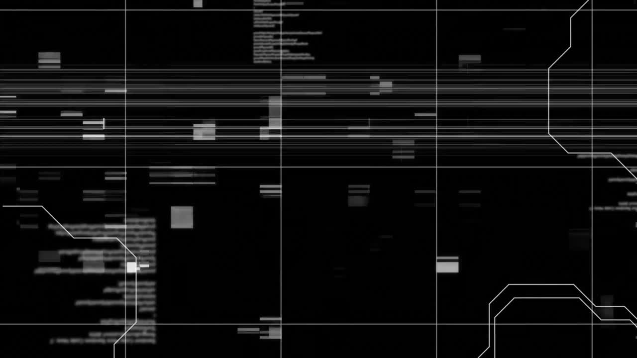 Data processing on black background