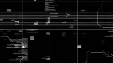 data processing on black background