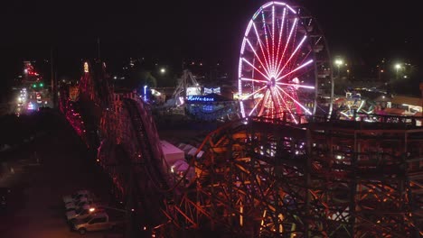 carnival rides in washington state fair at night