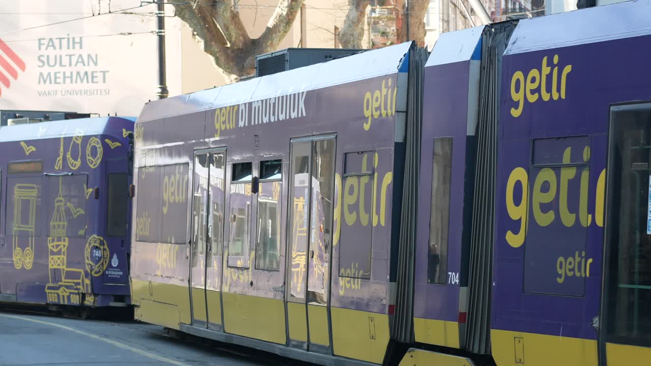 Istanbul Tram with Advertising