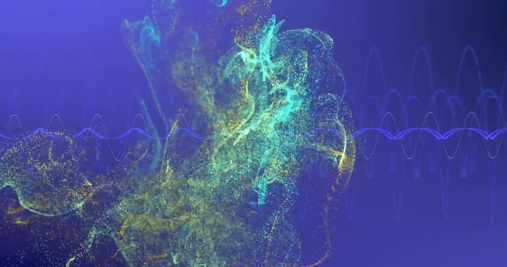 Cluster emerging twisting merging drifting upward then fanning out showing rhythm pulsing waveform