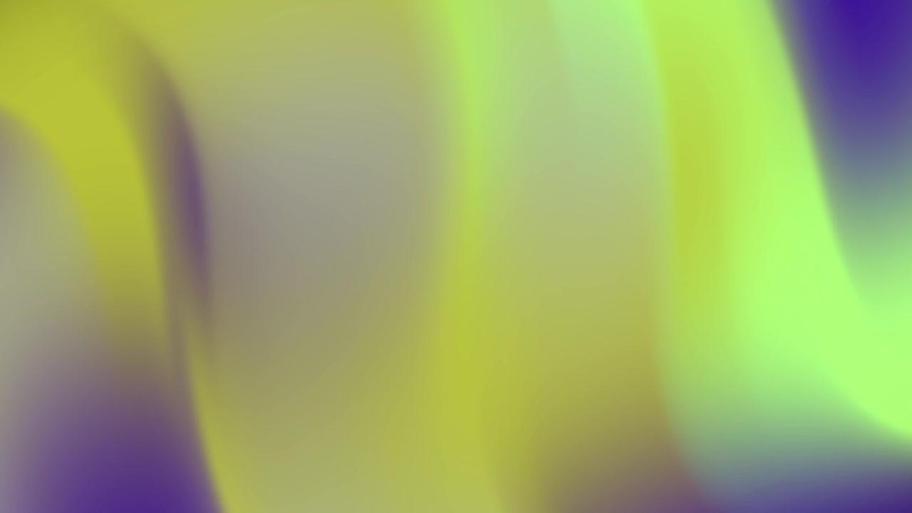 Abstract Fluid Gradient Background with Shifting Green, Yellow, and Purple Colors