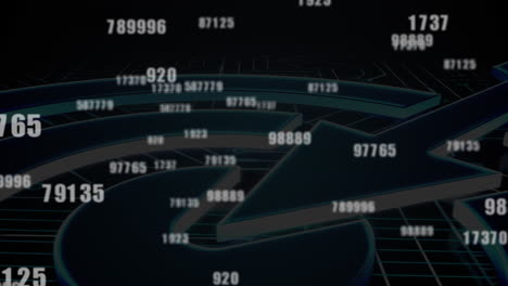 animation of data processing over circles