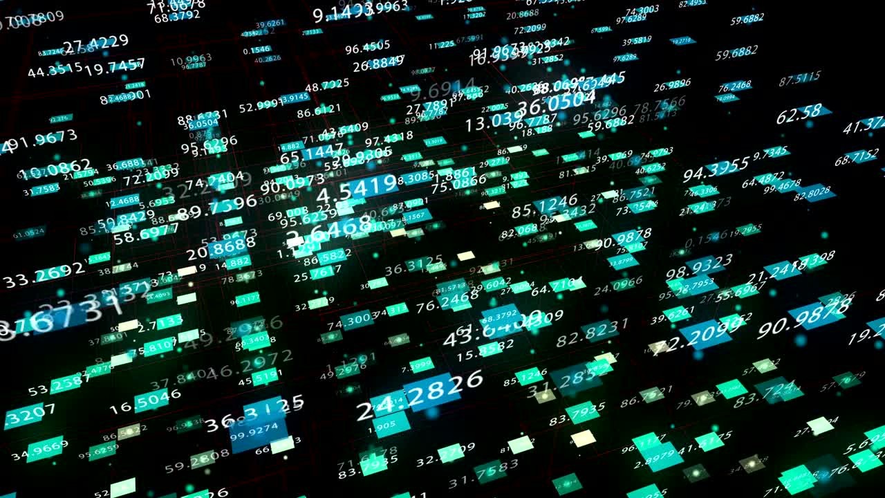 datos y números - datos y valores numéricos que pasan por el ciberespacio.