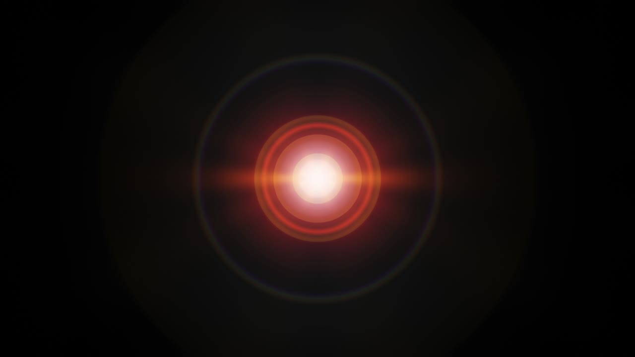 abstract looping centro estrella lente óptica flares animación de rotación de luz en fondo negro. 4k bucle sin costura dinámico cinético efecto de rayos de luz de estrellas brillantes. rayas de luz de estrella.