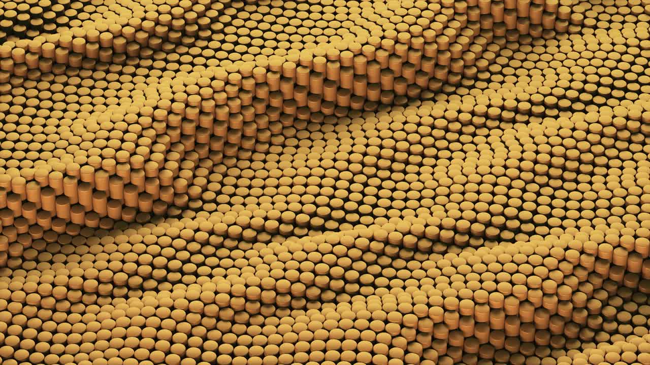 bucle de cilindro ondulado de colores