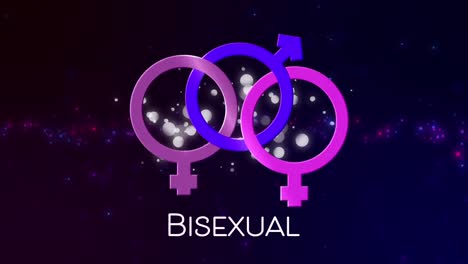 Animation-of-bisexual-symbol-on-black-background