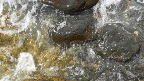 Tracking-Waves-on-Rocky-Beach,-Tenerife,-Canary-Islands