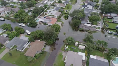 4k drone video of flooding caused by storm surge of hurricane idalia in st