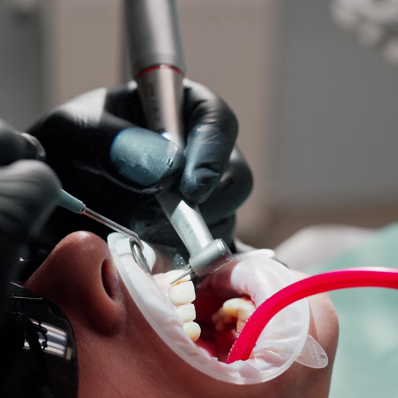 Woman at medical procedure