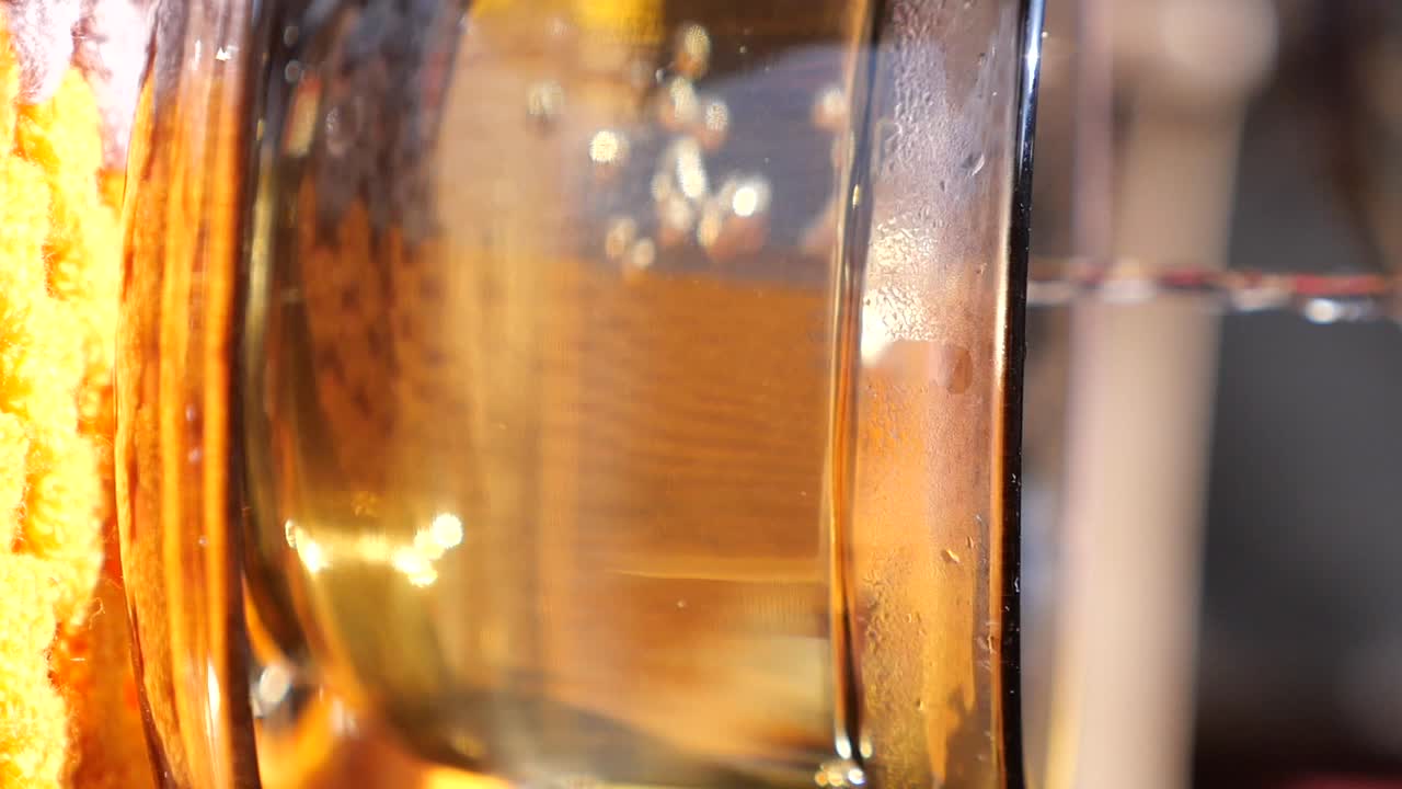 물 한 잔 의 클로즈업