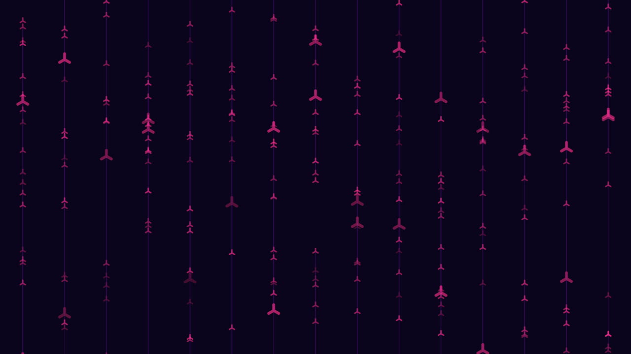 Seamless pink arrow pattern on black background