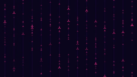 seamless pink arrow pattern on black background