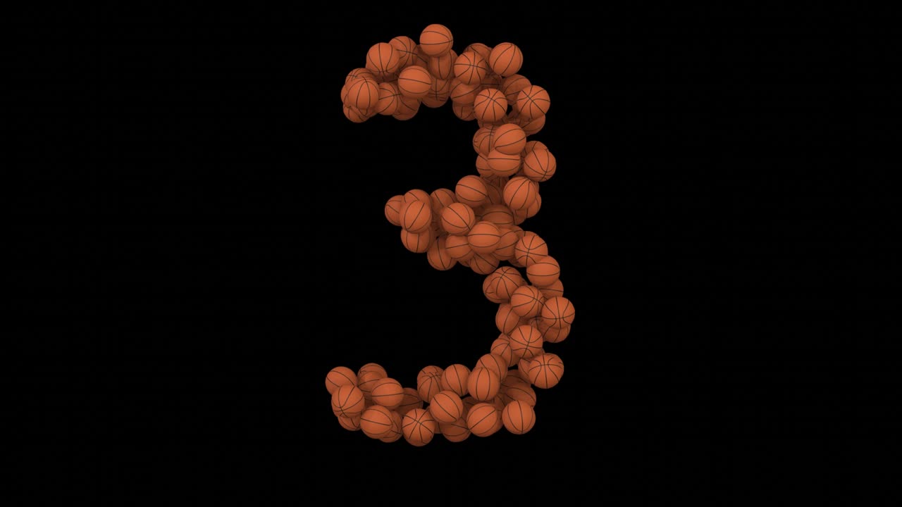 animación de bucle de baloncesto número 3