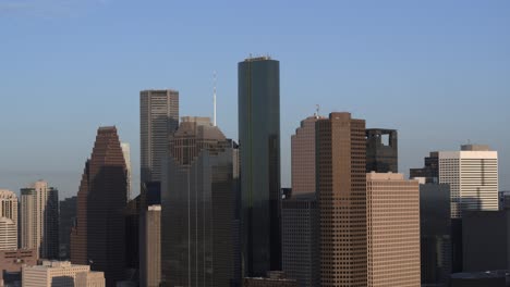 4k aerial of downtown houston skyline