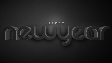 Monochrome-Happy-New-Year-text-on-black-gradient