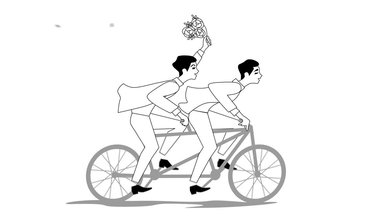 행복한 결혼식 동성애 커플