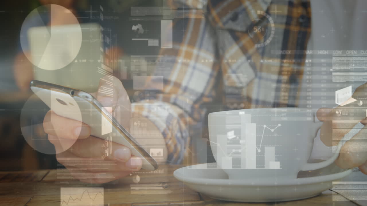 스마트 폰을 이용한 통계 및 데이터 처리의 애니메이션