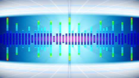 colorful sound waves for party. disco background. abstract colorful wave pattern. loop animation of music equalizer.