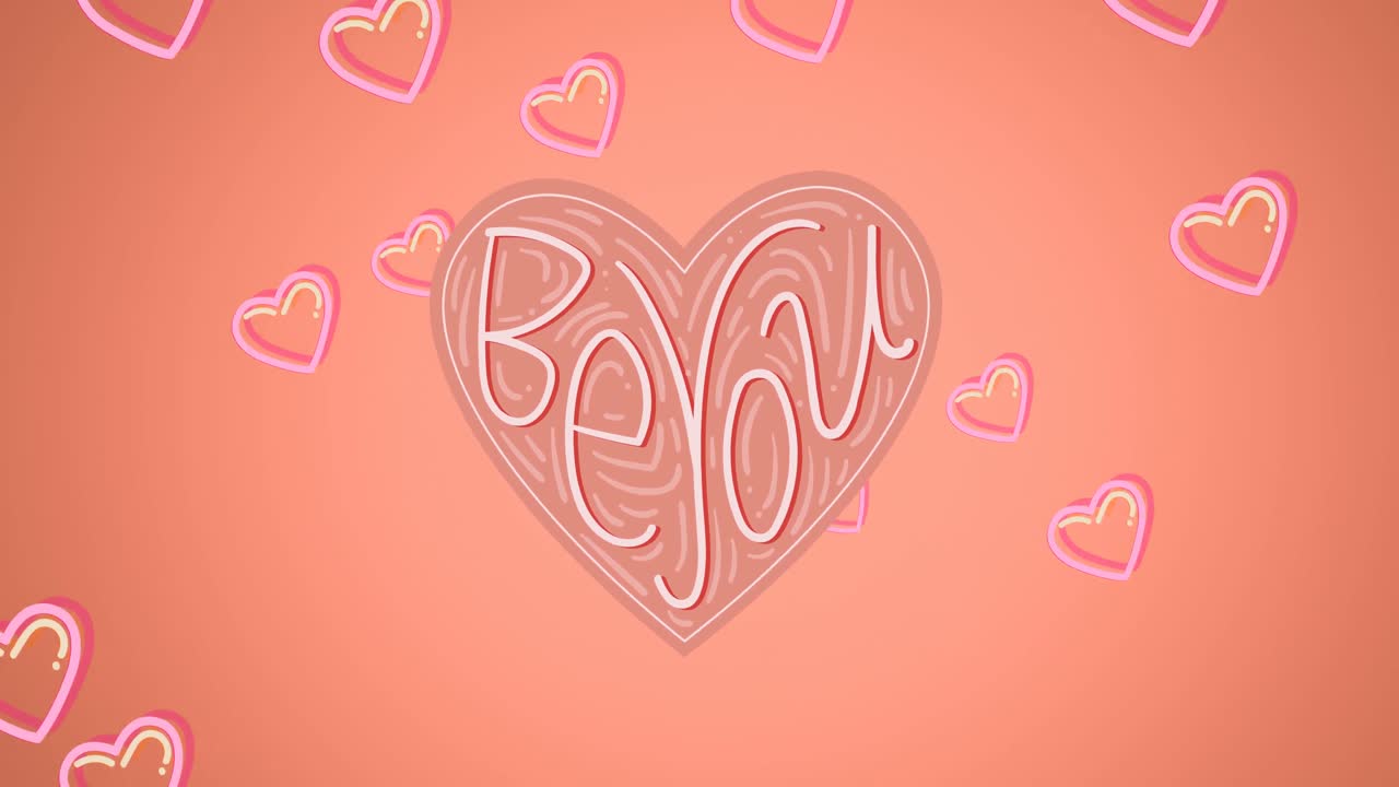 파란색 심장, 날아다니는 심장 위에서 당신이 되는 애니메이션