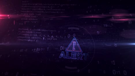 Alert security symbol abstract loopable tunnel animation
