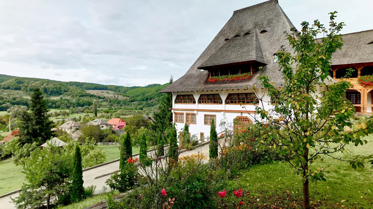 Barsana monastery heritage complex in Maramures region Romania