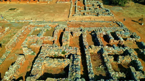 hall of the double axes palace ruins in king minos, knossos crete greece