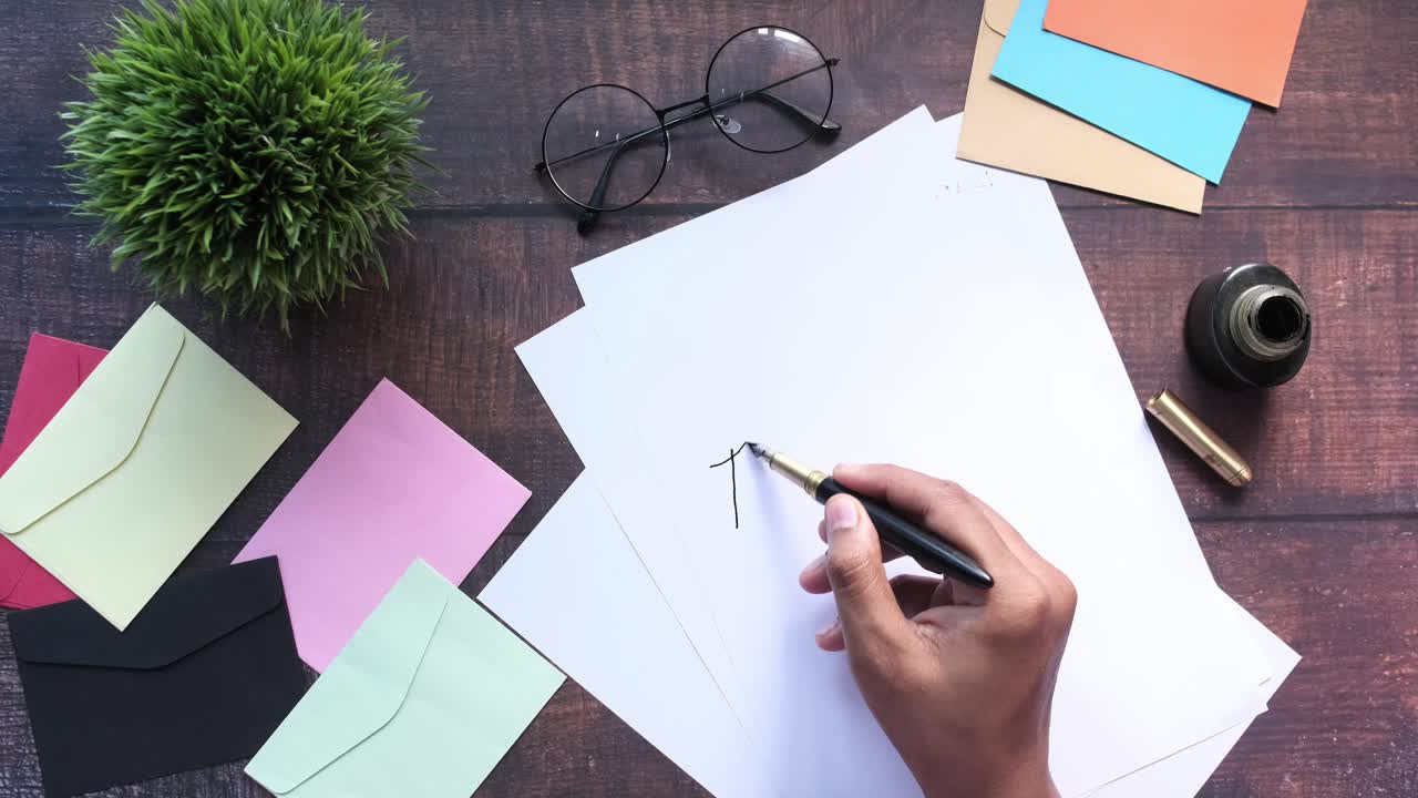 Handwritten Thank You Note on a Desk
