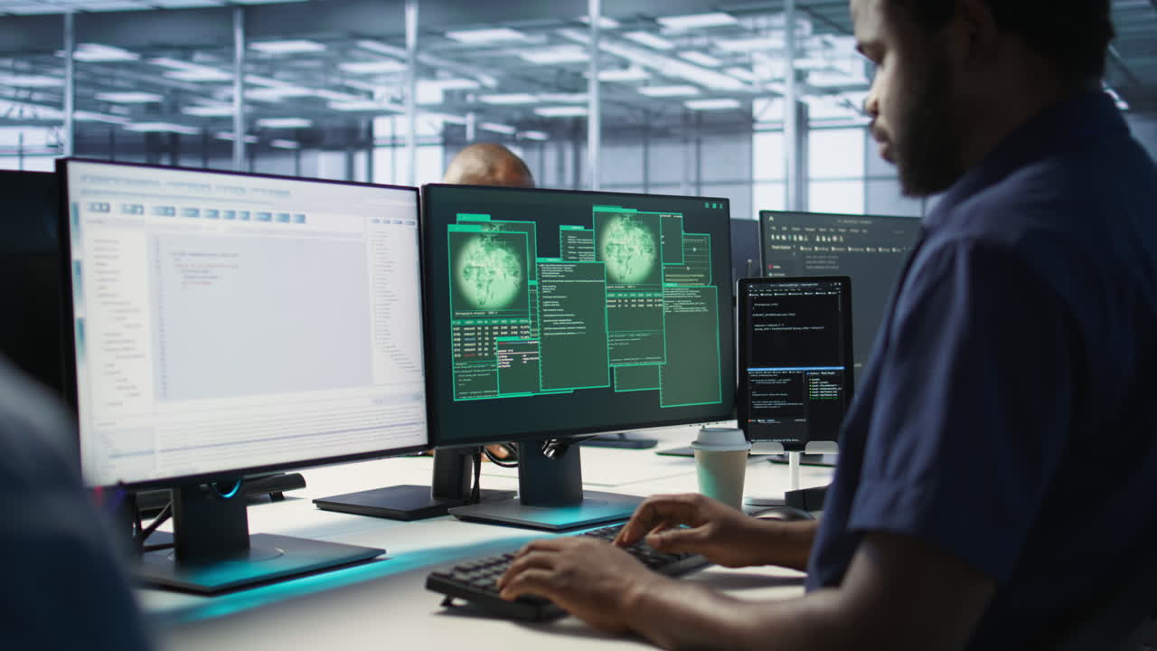 IT Team Working in Data Center