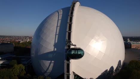 skyview gondola ride on avicii arena (the globe) in stockholm, sweden