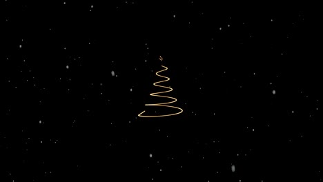 animated christmas tree lights with snow overlay